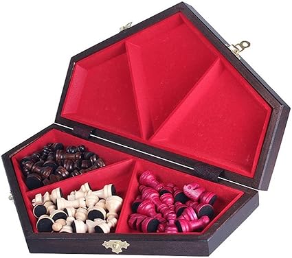 Medium 3 Player Chess Set 40cm Hexagonal Board with Numbers and Pieces 2 Medium 3 Player Chess Set 40cm Hexagonal Board with Numbers and Pieces - Image 2