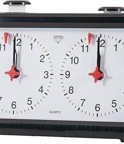 Staunton Diamond Quartz Analog Chess Clock for Timely Play