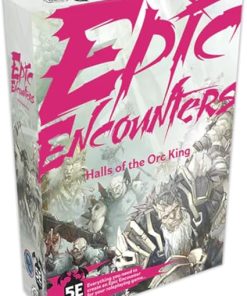 Epic Encounters Hall of The Orc King RPG Game with 20 Miniatures and Mat