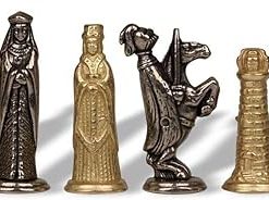Medieval Metal Chess Set by Italfama | Small Classic Design