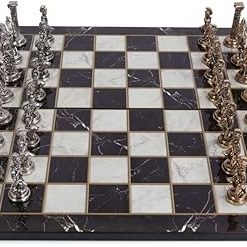 Mythologic Pegasus Metal Chess Set for Adults with Marble Design Board 2