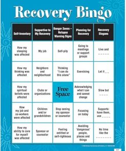 Adult Recovery Bingo Game for Fun and Support