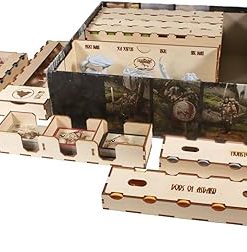 Blood Rage Game Organizer – Wooden Storage Box for Tabletop Games