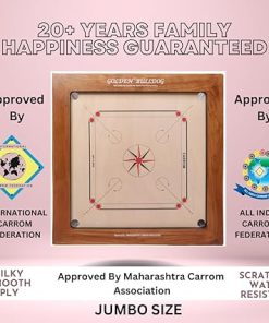 KD Golden Carrom Board Antique Indoor Game Approved by Carrom Federation 2