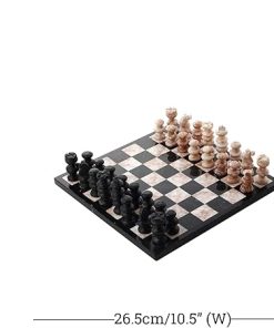NOVICA Decorative Marble, Black, ‘Glorious Battle’ Chess Set, Medium 2