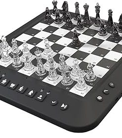 Electronic Chess Set with Battery and LEDs for Play and Practice