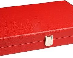 Travel Size 13 Inch Premium Red Backgammon Set for Easy Play 2