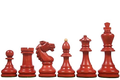 Tournament Special Edition Reproduced Vintage 1950’s Circa Bohemia Staunton Series German Chess Pieces in Stained Crimson Boxwood – 3.9″ King with 2 Extra Queens 2 Tournament Special Edition Reproduced Vintage 1950's Circa Bohemia Staunton Series German Chess Pieces in Stained Crimson Boxwood - 3.9" King with 2 Extra Queens - Image 2