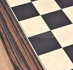 Spanish Wooden Deluxe Black and White Chess Board for Kids and Adults 2