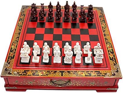 Unique 15 Inch Wooden Chess Set Retro Terracotta Warriors Travel Gift Unique 15 Inch Wooden Chess Set Retro Terracotta Warriors Travel Gift