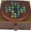 Handcrafted Wooden Solitaire Game Classic Board for All Ages