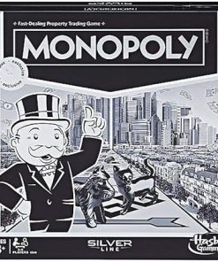 Monopoly Silver Line Exclusive Premium Board Game Modern Foil Style