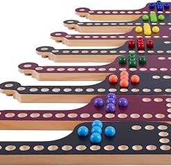 Interlocking Wood Jokers Board Game for 2-8 Players with Cards