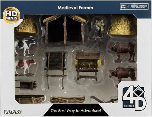 WarLock Tiles Accessory 4D Settings Medieval Farmer Game Expansion
