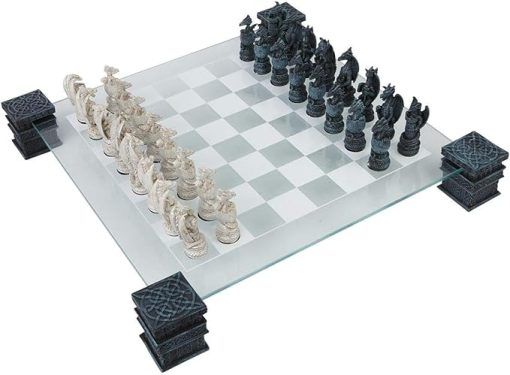 Dragon Chess Set by Nemesis Now 43cm Black Color
