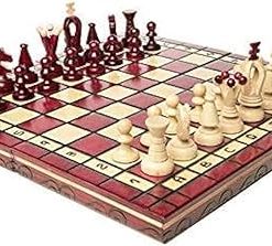 Handcrafted Wooden Chess Set with Board and Pieces Gift Idea Muba