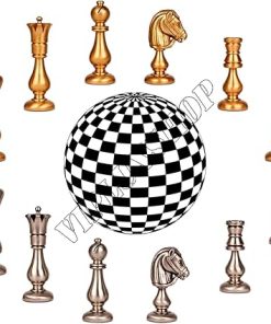 Classic Oriental Brass Chess Set from Italy Brand New 94B