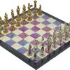 Mythologic Pegasus Metal Chess Sets with Handmade Wooden Boards
