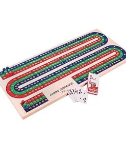 Jumbo 34 Inch Long Foam Cribbage Board with 12 Easy Grasp Pegs