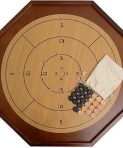 Classic Crokinole Board Game for Two Players – Genuine Wood Design