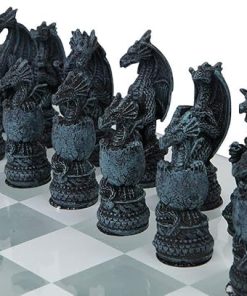 Dragon Chess Set by Nemesis Now 43cm Black Color 2