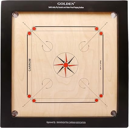 KD Golden Carrom Board Game Champion Bulldog Jumbo Ply Wood 12mm KD Golden Carrom Board Game Champion Bulldog Jumbo Ply Wood 12mm