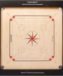 KD Golden Carrom Board Champion Bulldog Jumbo Indian Ply Wood Set