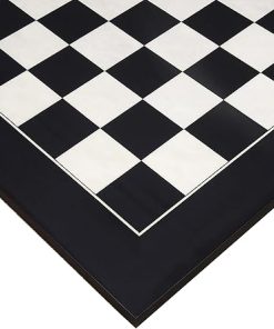Deluxe 18 Inch Wooden Chess Board with Black Maple Finish for All Ages