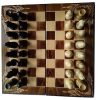 Handmade Brown Chess Set Backgammon Draughts Hazel Wood Chess Pieces