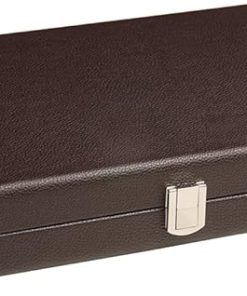 Travel Size 13 Inch Premium Backgammon Set Dark Brown Board 2