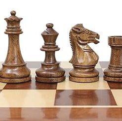 Grand Master Staunton Chess Set – King Size 3-3/4″ with Extra Queens