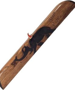 Extended Size Hand-Carved African Oware Mancala Board with Elephant Design 2