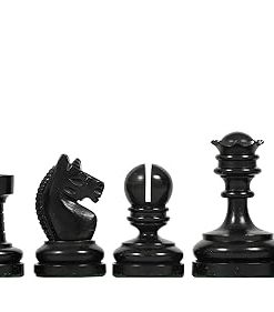 Vintage 1930 German Knubbel Chess Pieces Ebonized Boxwood 3 Inch King 2