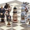 Luxury Hand Painted American Civil War Chessmen from Italy by Bello Games