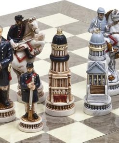 Luxury Hand Painted American Civil War Chessmen from Italy by Bello Games
