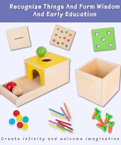 Adena Montessori 4 in 1 Wooden Toy Set for Babies and Toddlers 2