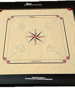 Precise 16mm Carrom Board Set with Coins Striker and Powder by Tabakh