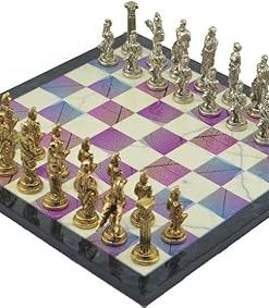 Mythologic Pegasus Metal Chess Sets with Handmade Wooden Boards 2