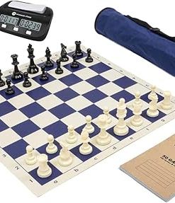 Wholesale Chess Basic Club Chess Set with Scorebook and Clock Blue