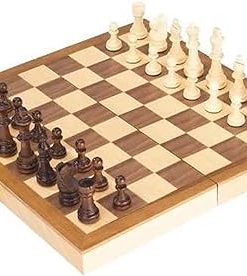 Wooden Folding Chess Game Box 30 x 30cm for Easy Storage and Play
