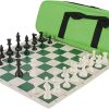 Deluxe Solid Plastic Chess Set Combination in Neon Green Color