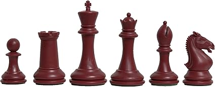 Hastings Plastic Chess Set Pieces Red White 3.875 Inch King Only 2 Hastings Plastic Chess Set Pieces Red White 3.875 Inch King Only - Image 2
