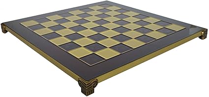 Brass and Red Chess Board with 1.375 Inch Squares for Deluxe Play 2 Brass and Red Chess Board with 1.375 Inch Squares for Deluxe Play - Image 2