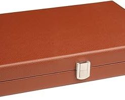 Premium 13 Inch Backgammon Set Travel Size Desert Brown Board 2