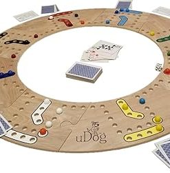 uDog Board Game for 2 to 12 Players | Handmade Durable Wooden Fun
