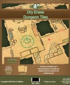 Earthtone Dry Erase Dungeon Tiles in Nine 10-Inch Square Sizes