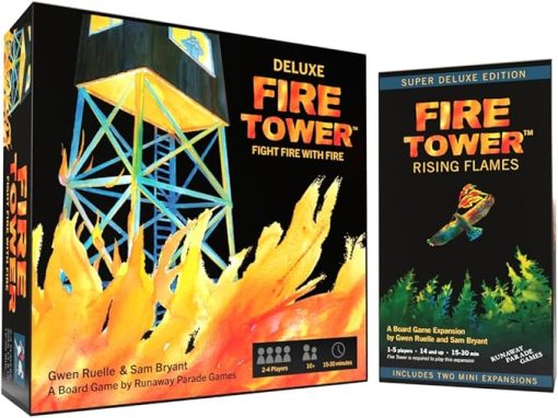 Deluxe Fire Tower Board Game with Rising Flames Expansion Bundle