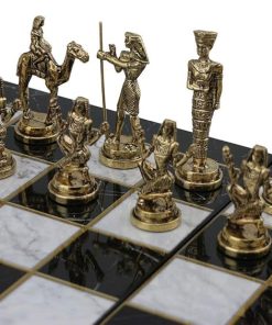 Medium Size Egyptian Pharaoh Metal Chess Pieces Set King 3.5 Inch