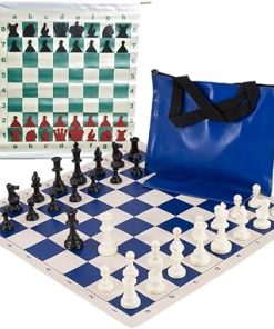 Staunton Basic Scholastic Chess Club Starter Kit for 10 Members Royal Blue