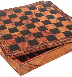 Italian Map Design Leatherette Storage Board with 1 3/8 Inches Squares 2
